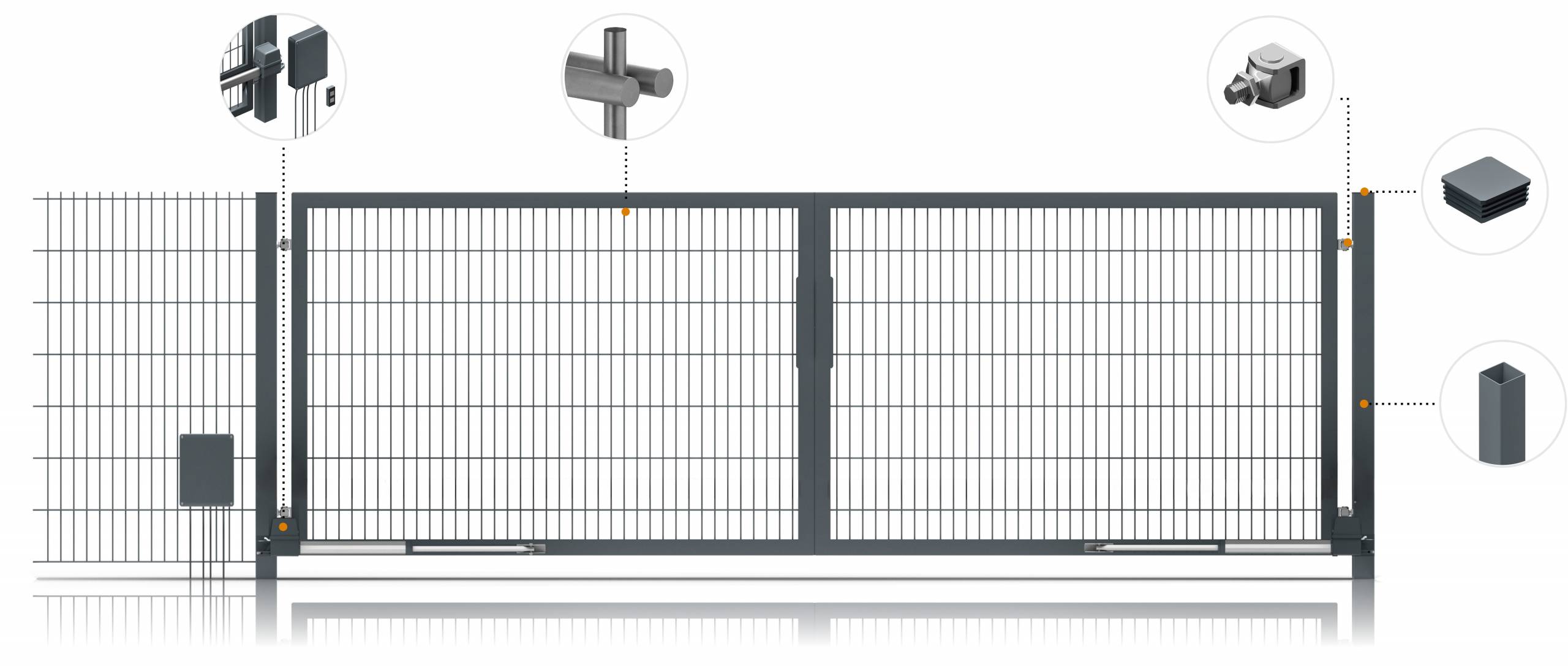 Kombi Tor 8/6/8 Einbetonieren 2-flügig - Image 6