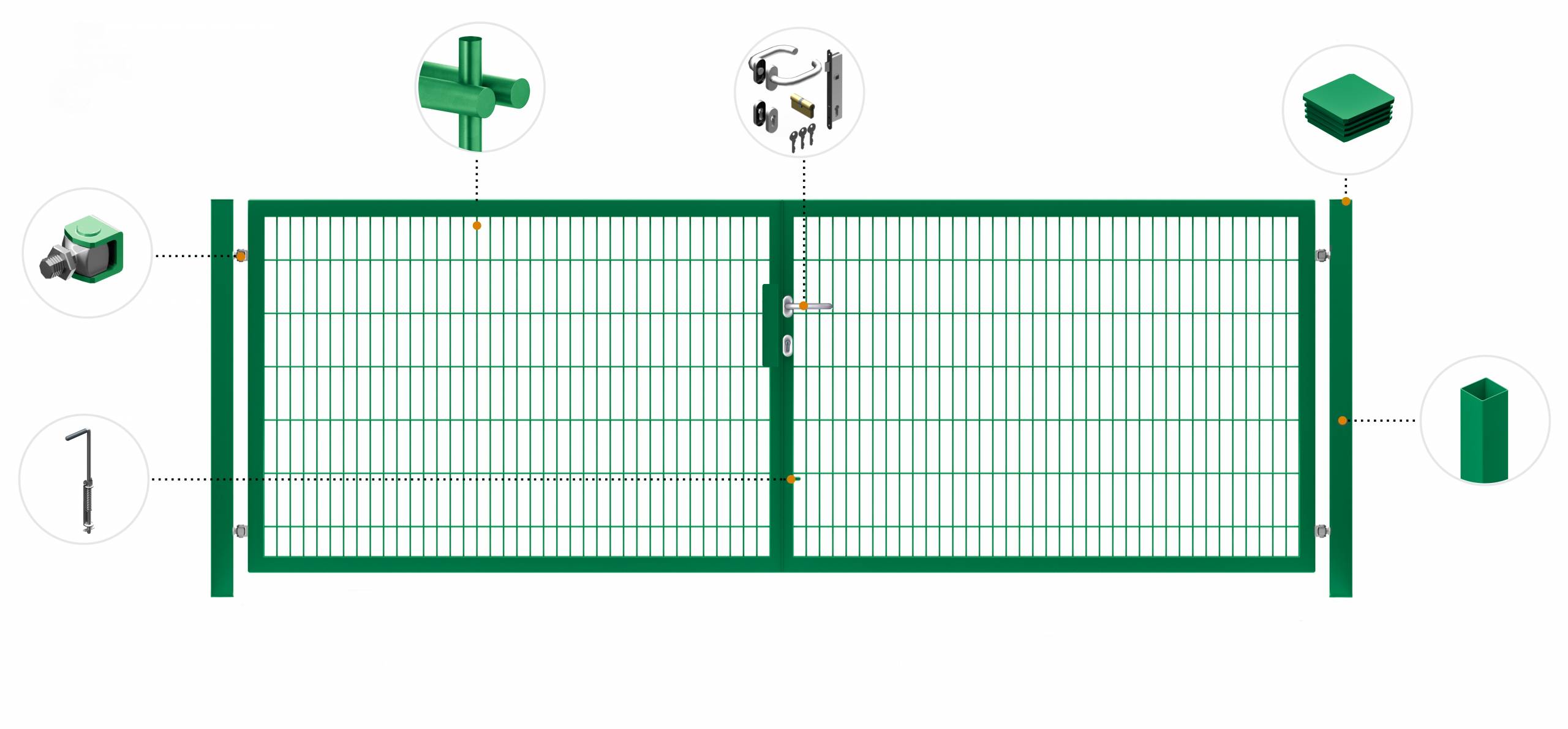 Kombi Tor 8/6/8 Einbetonieren 2-flügig - Image 8