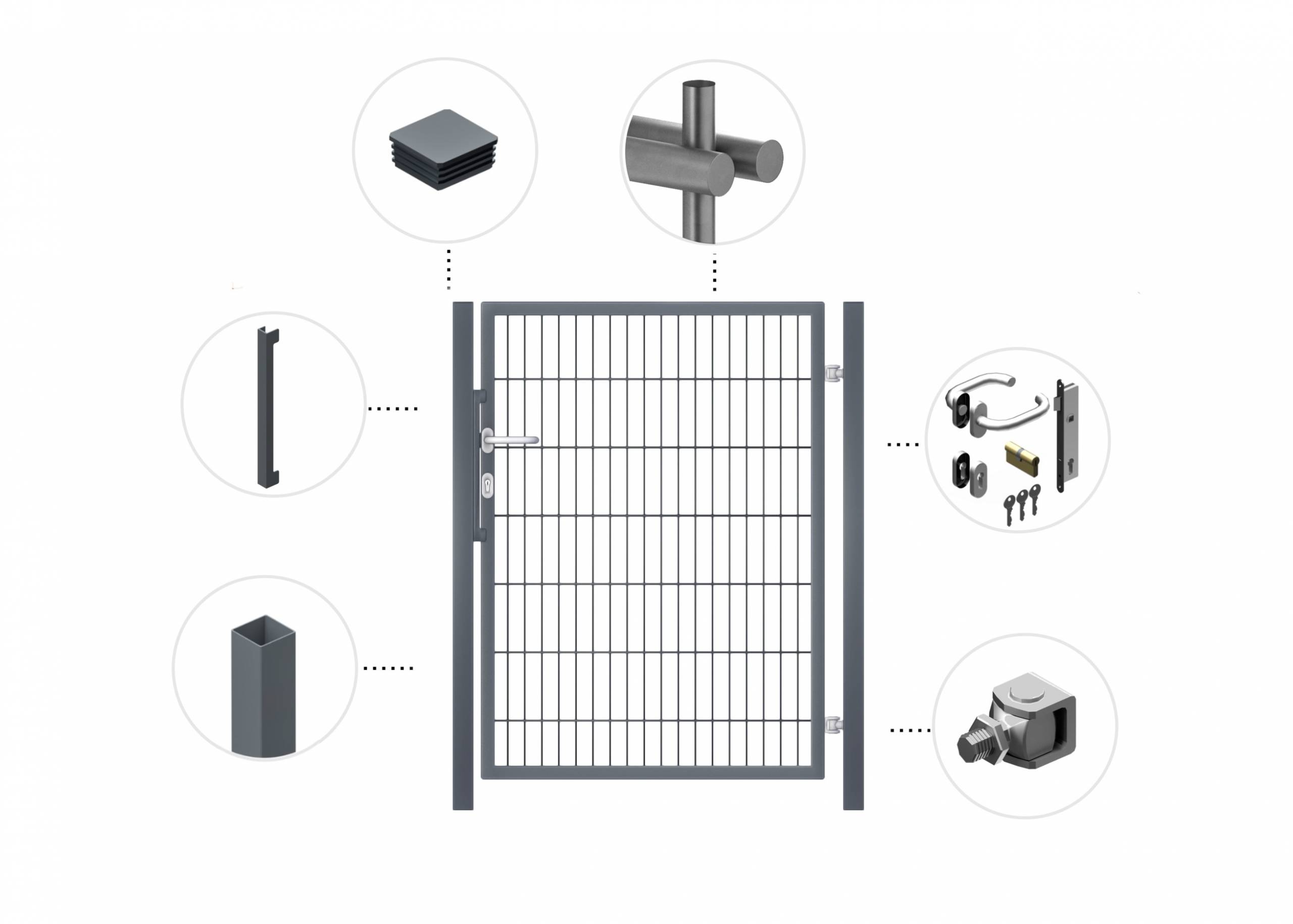 Kombi Tor 8/6/8 Einbetonieren 1-flügig - Image 4
