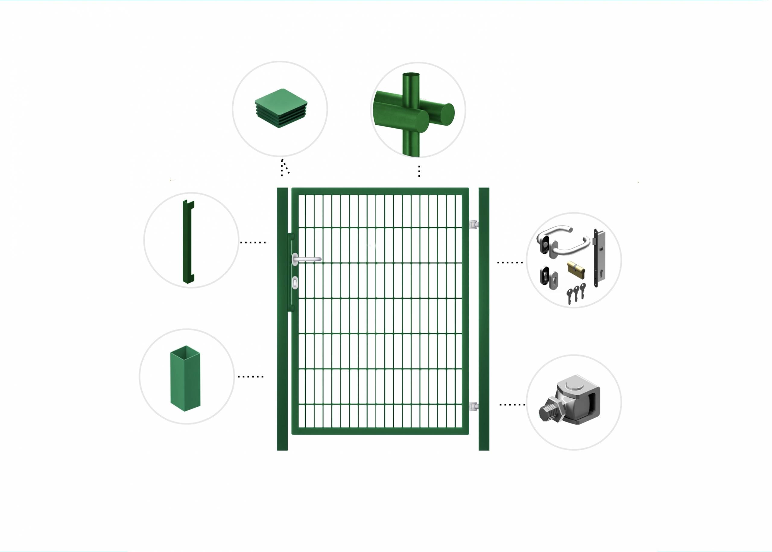Kombi Tor 8/6/8 Einbetonieren 1-flügig - Image 9
